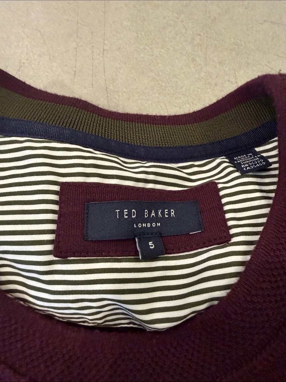 Ted Baker Men’s Crewneck Sweater in Burgundy